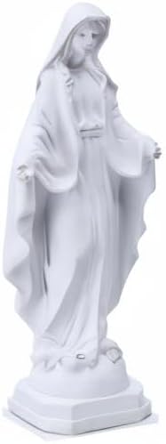 QIANLING 12-Inch Virgin Mary Statue Outdoor, Yard Decor Blessed Mary Outdoor Statue, Religious Outdoor Decor Sun Protection Mary Garden Statue, Suitable for Garden, Courtyard, Outdoor Graveyard Decor
