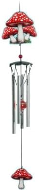 Spoontiques Many Mushrooms Wind Chimes - Outdoor Garden Décor - Decorative Chimes for Yard, Garden, Backyard and Patio Decoration