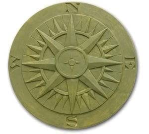 Compass Rose Stepping Stone Mold, Concrete Stepping Stone Mold, Garden Decor Mold, 15.5'' Round
