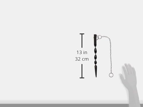 Monarch Rain Chains Anchor Stake – 12-inch Outdoor Rain Chain Base, Ground Anchor for Chains for Outdoor Gutters, Black Powder Coated Iron Anchoring Stake with 17-inch Stainless Steel Link Chain