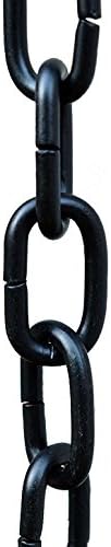 Nutshell Stores Large Link Rain Chain - Black - 8 Feet