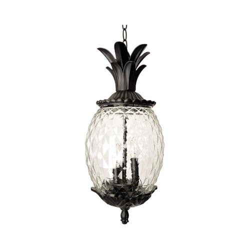 Acclaim Lanai 3-Light Hanging Lantern - Matte Black