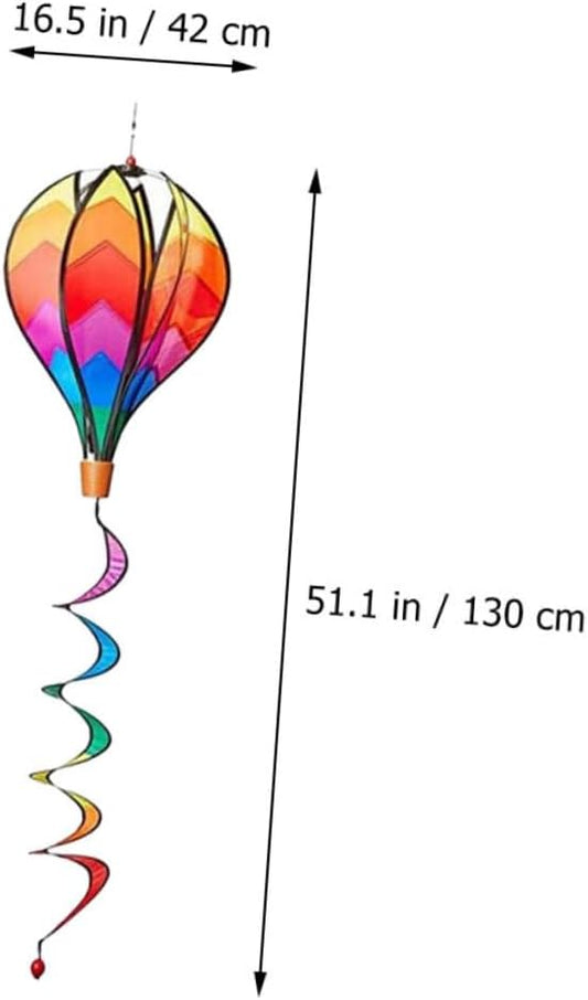 ORFOFE 2Pcs Hot Air Balloon Wind Spinners Garden Decorations Durable Art Easy to Install Outdoor Decor for Lawn and Patio Eye Catching Hanging Ornaments