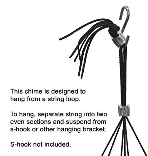 Woodstock Chimes Signature Collection, Windsinger Chimes of Orpheus, 54'' Black Wind Chimes for Outdoor, Patio, Home or Garden Décor (WWOB)