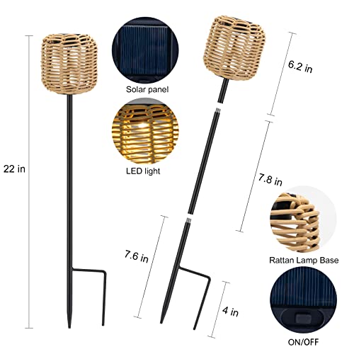 Solar Pathway Lights - Bamboo Weaving Outdoor