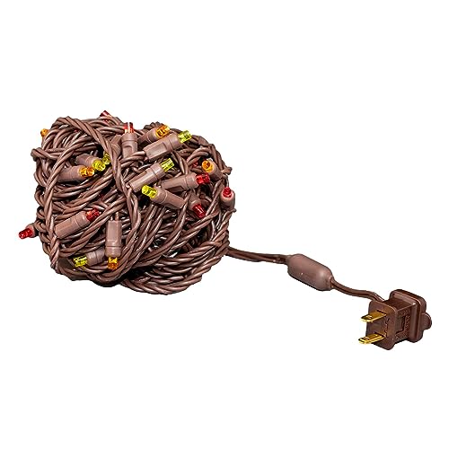 17ft 50 LED Christmas String Lights - Yellow/Red/Orange, Dimmable, IP55