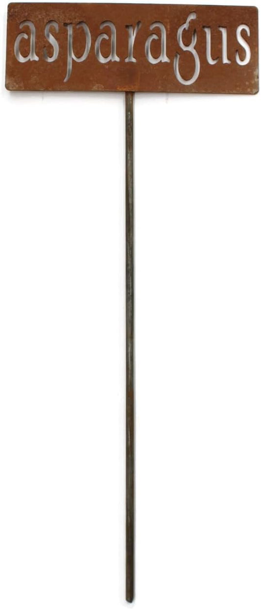 Classic Metal Garden Markers 19 Inches Tall (asparagus, Naturally Rusted)