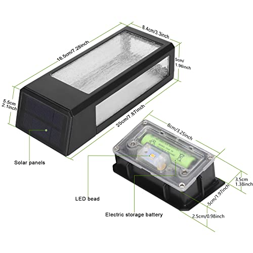 GOODFOEVER 2 Pack Solar Fence Lights - Waterproof
