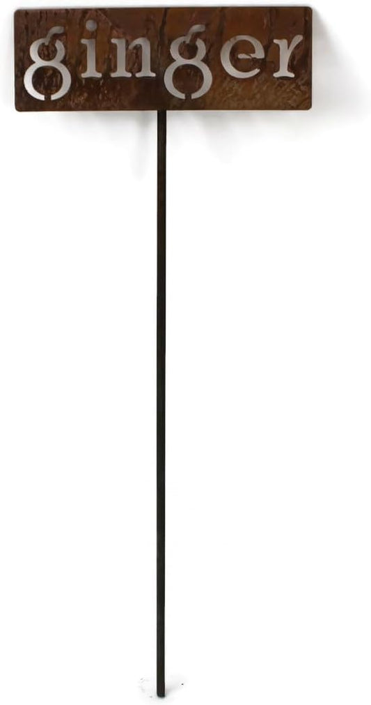 Classic Metal Garden Markers 19 Inches Tall (ginger, Naturally Rusted)