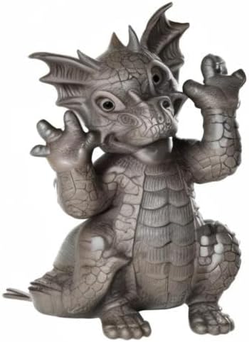 Pacific Giftware Garden Dragon Taunting Dragon Garden Display Decorative Accent Sculpture Stone Finish 10 Inch Tall