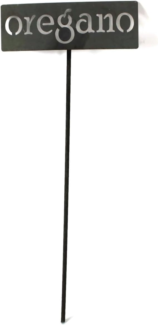 Classic Metal Garden Markers 19 Inches Tall (oregano, Raw, Unfinished Steel (will rust with time))