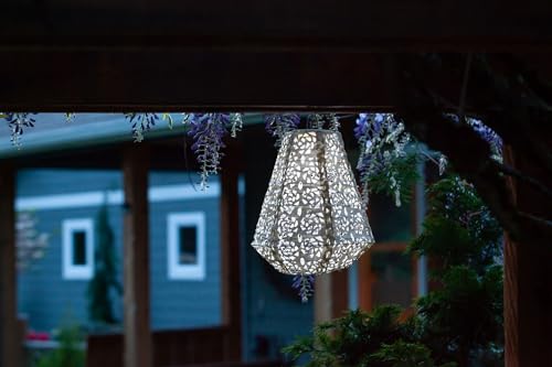 Soji Stella Prism Solar Lantern 11" - LED Outdoor Light, UV Fabric