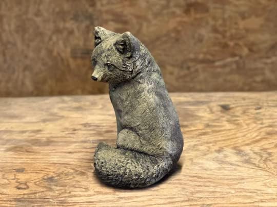Generic Stone Statue 2023 Fox Concrete Outdoor Sitting Fox Figure Gray