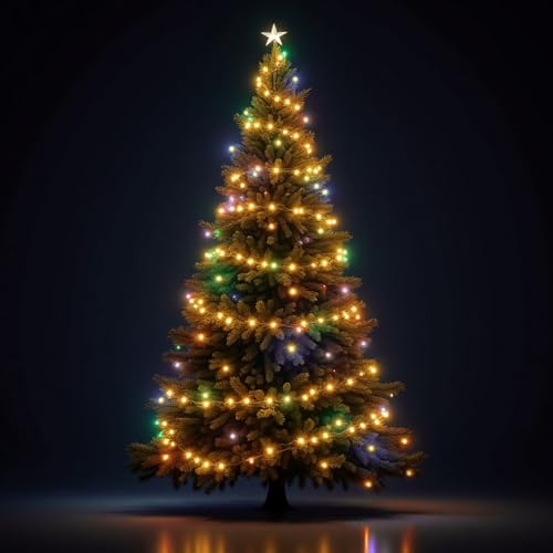200 LED Christmas String Lights - 70FT Warm White Green Wire