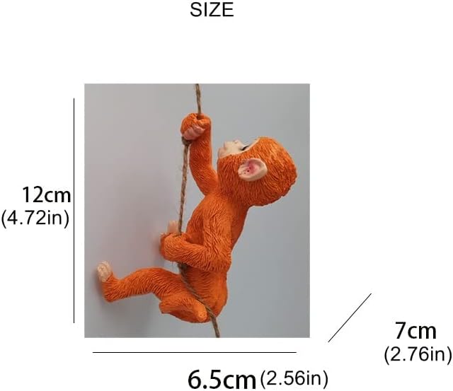 Climbing Monkey Tree Hugger Garden Monkey Statue Resin Animal Sculpture Yard Decor for Outside, Funny Tree Climber Figurine Outdoor Patio Lawn Ornaments
