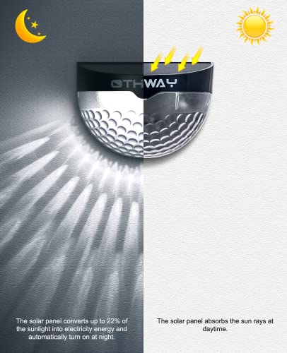 Solar Fence Post Lights - Black, 6 Pack