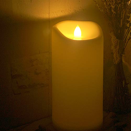 8"x4" LED Pillar Candle - Battery Operated, Remote Control, Timer