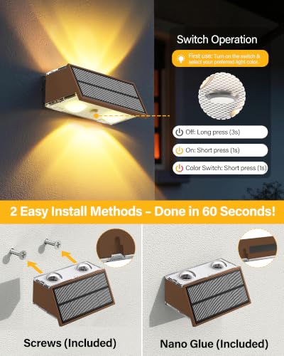 Solar Fence Lights - 10 Pack Waterproof