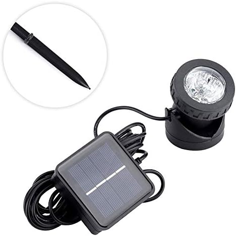 BAFOVY Solar Underwater Spotlight, 6 LED Light with Auto Dark Sensor for Garden Pool Pond Fountain Decoration