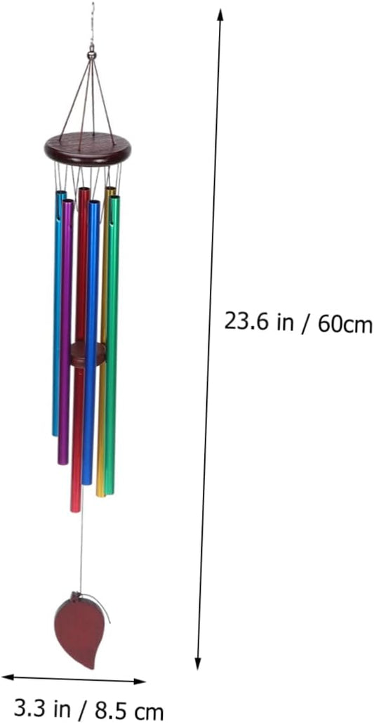 Milisten Wind Chime Tube Kit Six Metal Wind Chimes Decorative for Living Bedroom