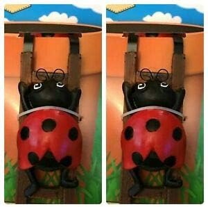 Flower Pot - Hugger Figurine - Ladybug (2 Pcs) Garden Decor - Get All The Fun Collections of Pot Pal Climbers - Yard Decor - Hanging Planter Decorations - Patio Decor