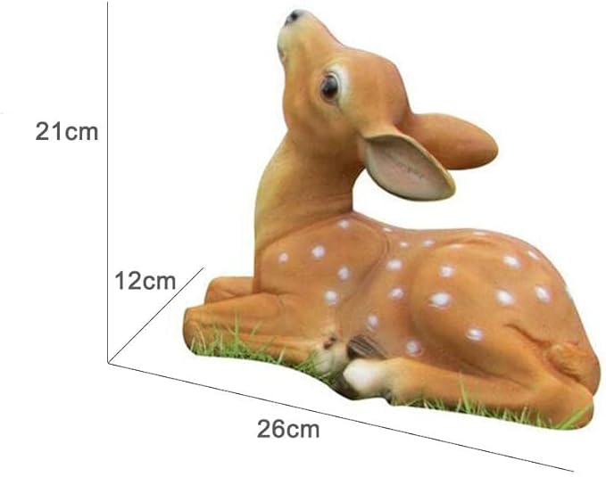 Garden Ornaments Decor Statue Outdoor,for Friends Gifts Art Ornaments Decor Crafts Figurines Collectible Prop Vivid Animal Figurines Arts Real Life Fallow Deer Statue Fawn Resin Sculpture