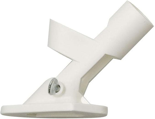 Evergreen Flag Bracket Two-Position 45 and 90 Degree Cast Iron White Flag Pole Bracket | Outdoor Home and Garden Décor for Residential or Commercial