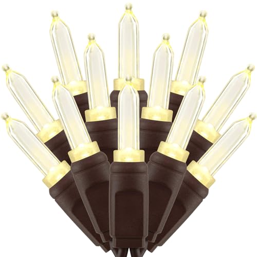 140ct Warm White T5 Christmas String Lights - 24ft (2-Pack)