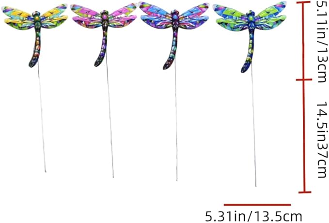 A Set of Adorable Wrought-Iron Garden planters is Suitable for Various Places Such as patios, courtyards, corridors, etc. (Dragonfly)