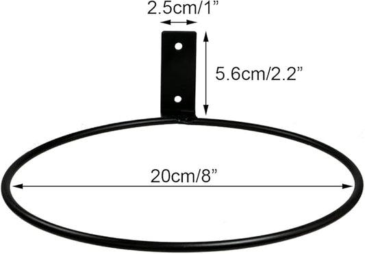 Sivya 6 Pack 8in Flower Pot Holder Ring Wall Mounted Metal Planter Hooks Hangers (6, 8")