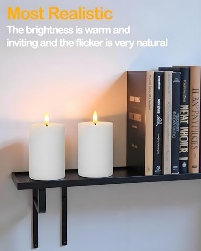 Outdoor Waterproof Flameless Candles 3"x4" - Remote Timer