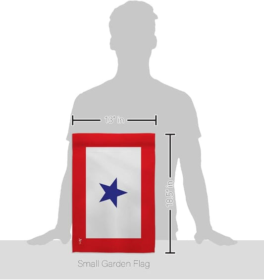 Blue Star Flag For Military Family Deployment With Pole Set Stand Outside House Bandera Door Yard Post Home Taprstry Wall Grave Decorations For Cemetery Service Porch Decor Memorial Veteran Day Gifts