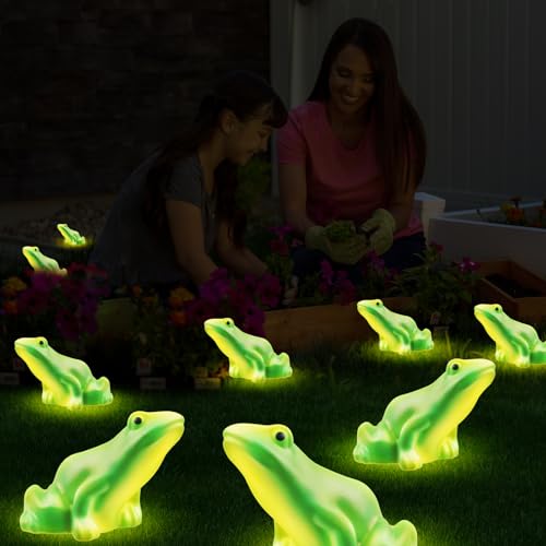 Solar Frog Path Lights - 6 Pack Outdoor Garden Decor