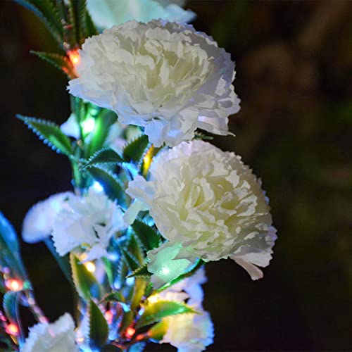 Solar Flower Stake Lights - 21 Carnations, Waterproof
