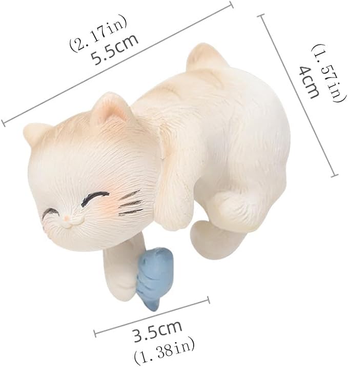 Miniature Hanging Cat Figurines Flower Pot and Vase Hugger Cute Resin Kitten Bonsai Terrarium Edge Decor Planter Pot Hanger Fairy Garden Ornaments