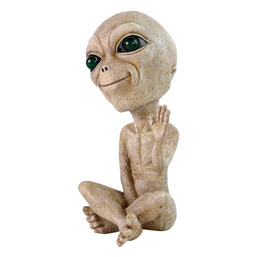 Solar Light UFO Alien Garden Statue - Indoor/Outdoor Decor