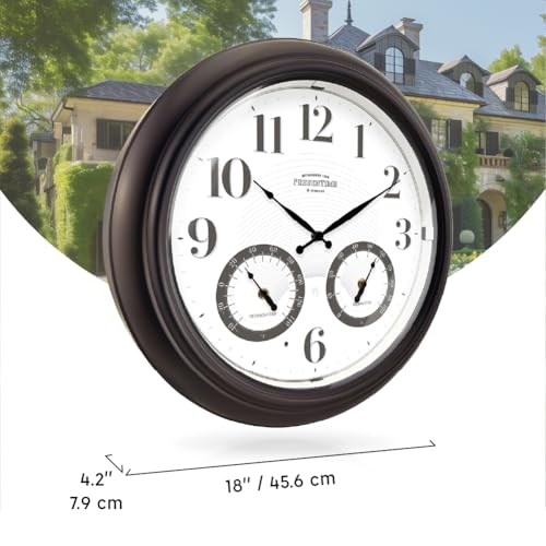 Presentime 18" Illuminated in/Outdoor Clock