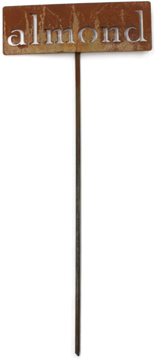 Classic Metal Garden Markers 19 Inches Tall (almond, Naturally Rusted)