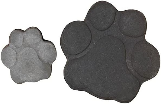 AUTUMN USA Set of 2 Paw Print Stepping Stone Molds - Dog & Cat Paw Print Concrete Molds for Non-Slip Garden Decor