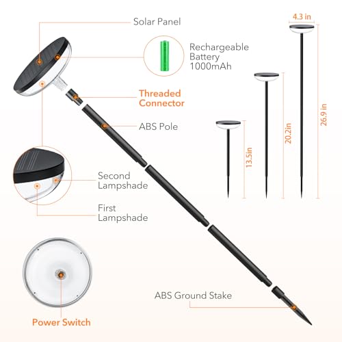 Solar Pathway Lights - Outdoor, 6 Pack, Waterproof
