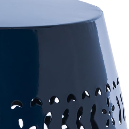 Christopher Knight Home Ruby Outdoor 12" Iron Side Table, Dark Blue