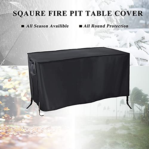 Onlyme Fire Table Cover Rectangle,Fire Pit Cover Rectangular-44x32x23 In