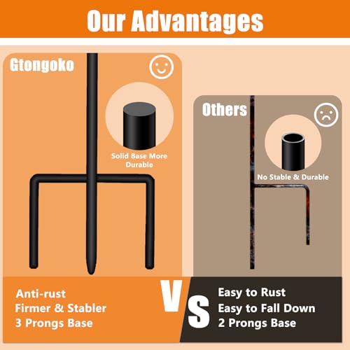 Shepherd Hooks 24" - Matte Black, 2 Pack