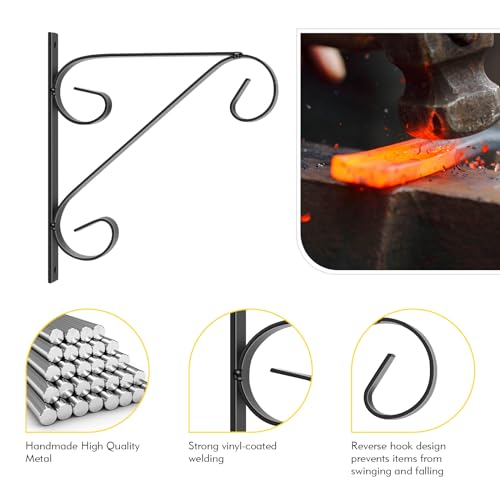 AMUFER Retro Wall Bracket - Decorative Hook for Plants & Lanterns