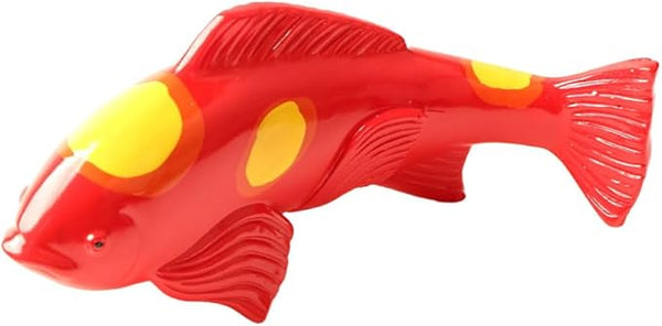 Acxico 1PC Art Deco Resin Koi Fish Sculpture, Thanksgiving Garden Ornament & Floor Mount Animal Theme Outdoor Statue, Suitable as Home Decor Desk Accent & Lawn Garden Stake (No Electricity Required)