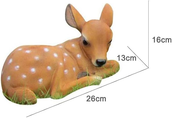 Garden Ornaments Decor Statue Outdoor,for Friends Gifts Art Ornaments Decor Crafts Figurines Collectible Prop Vivid Animal Figurines Arts Real Life Fallow Deer Statue Fawn Resin Sculpture