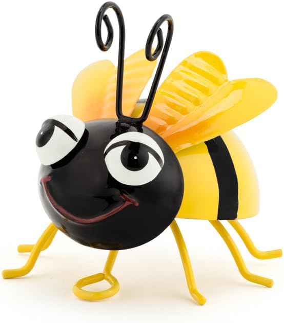 Napco Imports Table or Wall Outdoor Mountable Garden Statue 3 Inch Metal Bumblebee