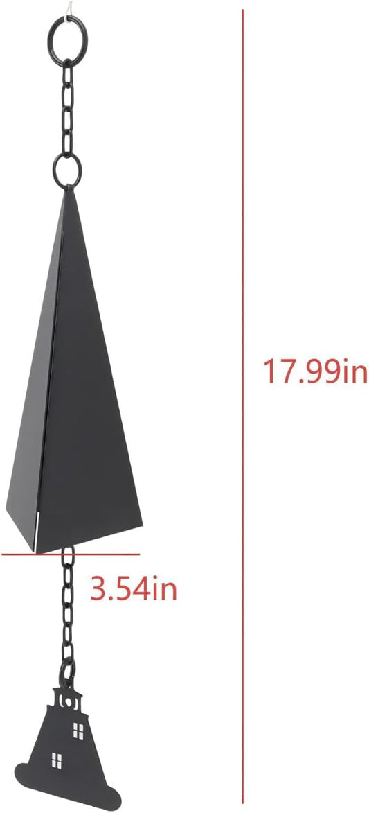 Outdoor Wind Chimes with Buoy Bell & Compass Three-Tone Triangle Wind Bells for Garden,Patio or Porch Decor,Weather-Resistant Iron Windbell Decorations
