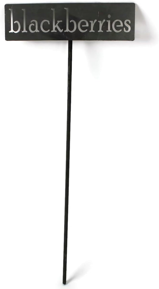 Classic Metal Garden Markers 19 Inches Tall (blackberries, Raw, Unfinished Steel (will rust with time))