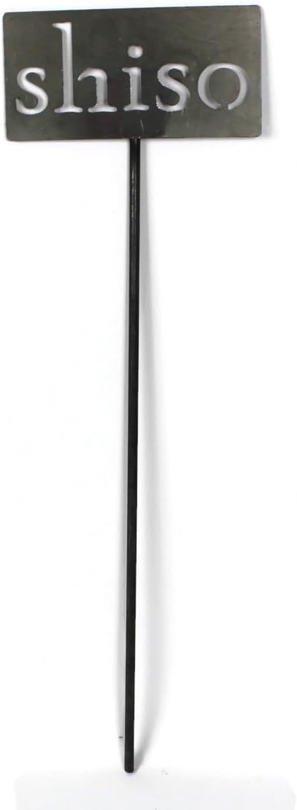 Classic Metal Garden Markers Clearance Items 20 to 33 Inches Tall (Raw Unfinished Steel, shiso)